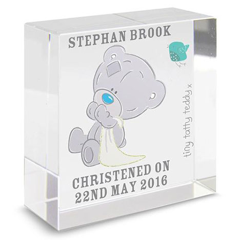 Personalised Tiny Tatty Teddy Medium Crystal Block Extra Image 2